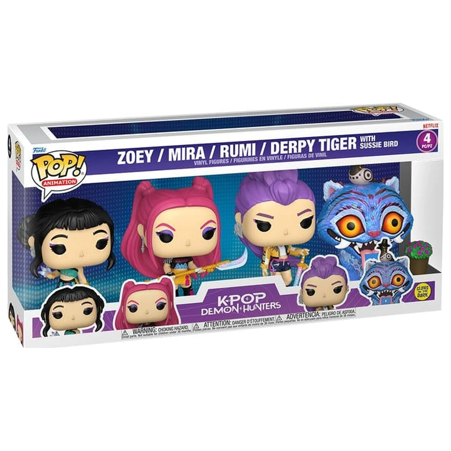 KPop Demon Hunters Funko POP! Vinilne figure 4-paket Funko POP DH fotografija izdelka