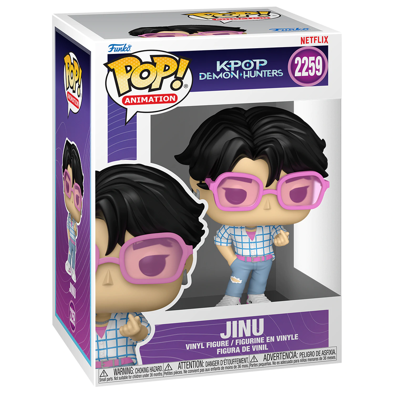 KPop Demon Hunters Funko POP! Animation vinilne figure Jinu s Chase 9 cm 5 + 1 Set fotografija izdelka