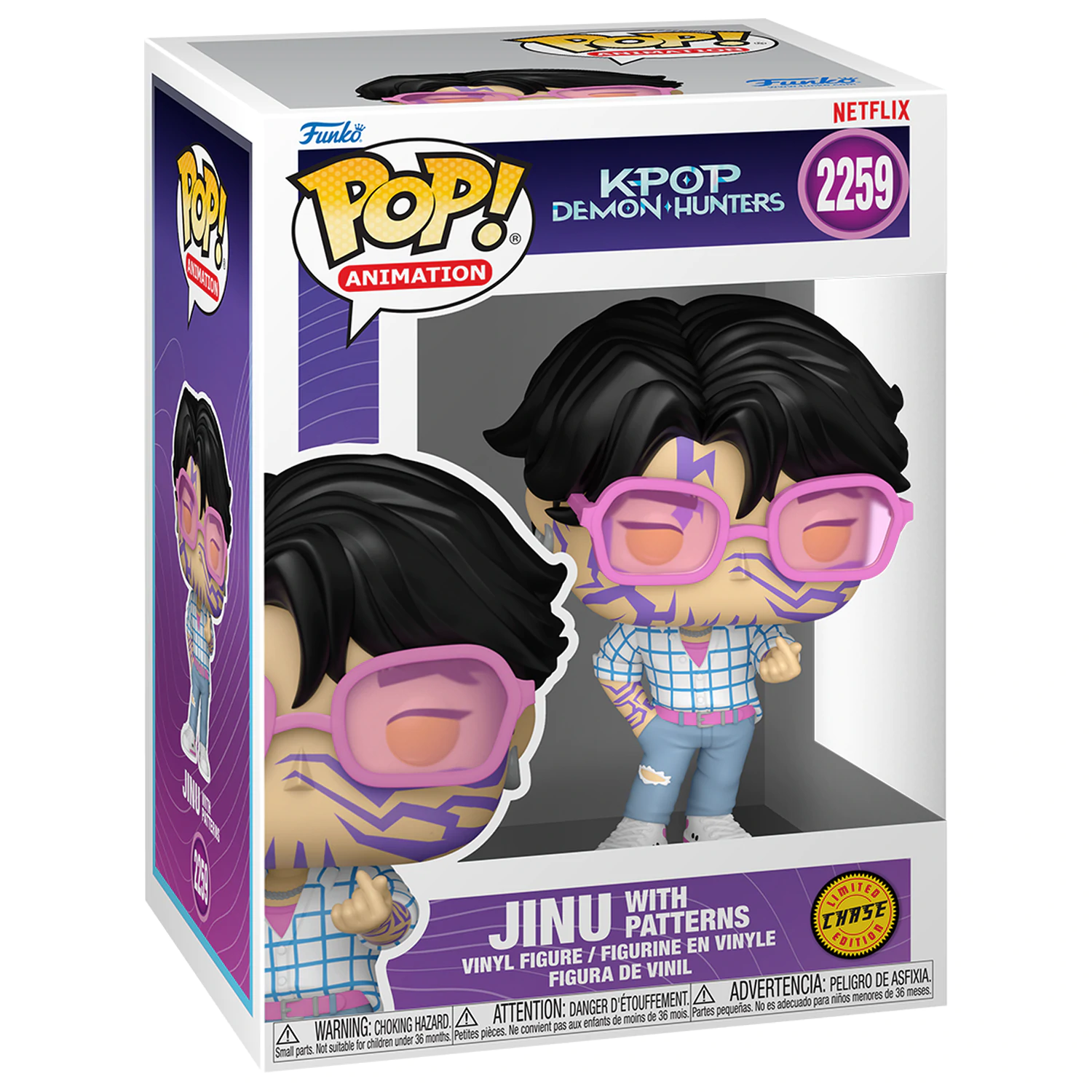 KPop Demon Hunters Funko POP! Animation vinilne figure Jinu s Chase 9 cm 5 + 1 Set fotografija izdelka
