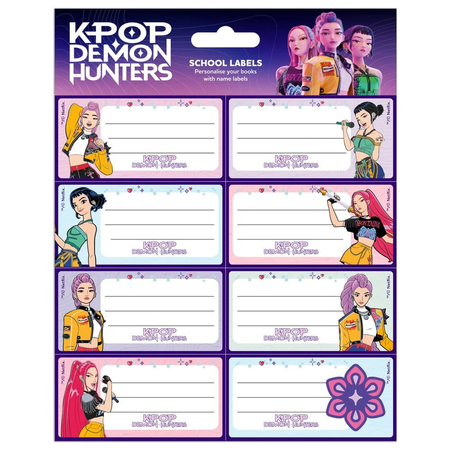 KPop Demon Hunters School Nalepke Hunter/X fotografija izdelka