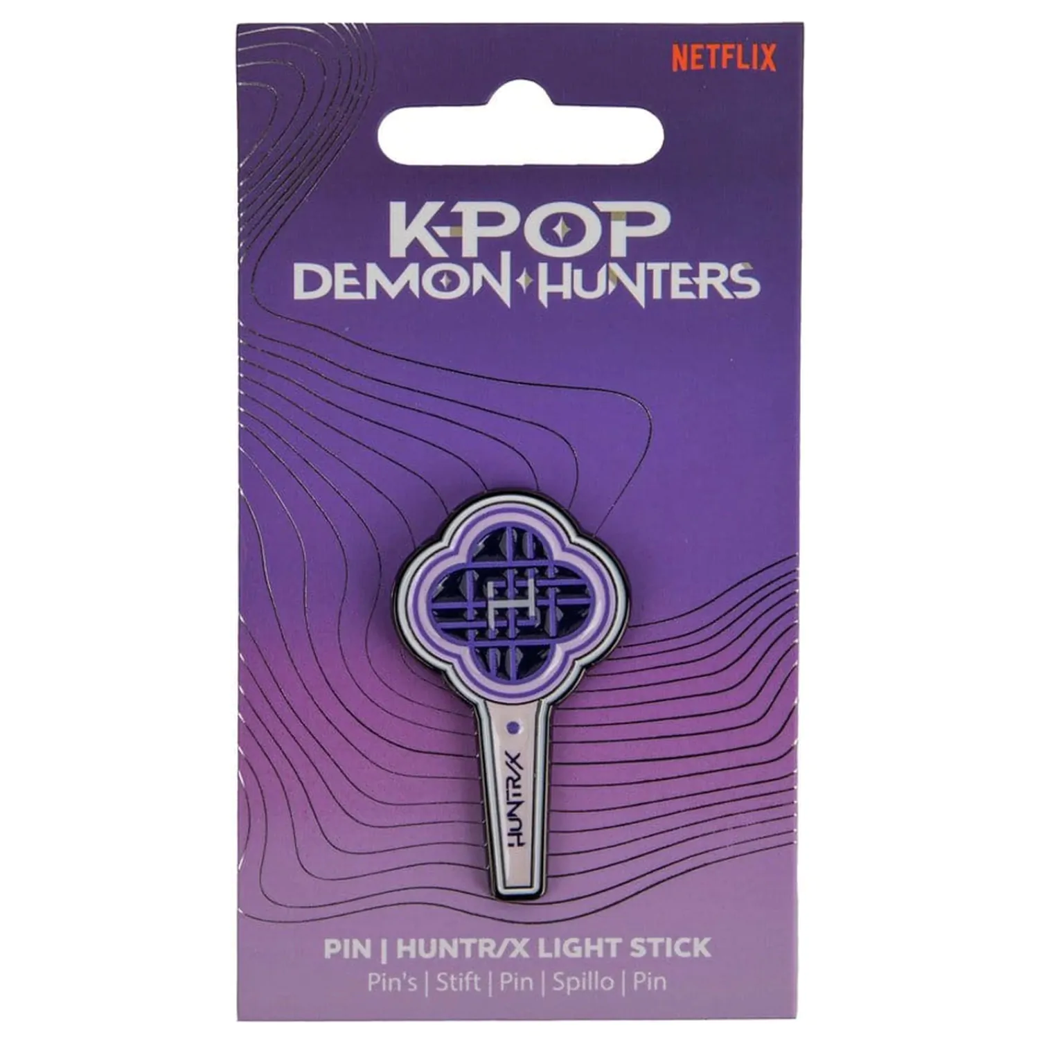 KPop Demon Hunters Pin HUNTR/X svetlobna palica fotografija izdelka