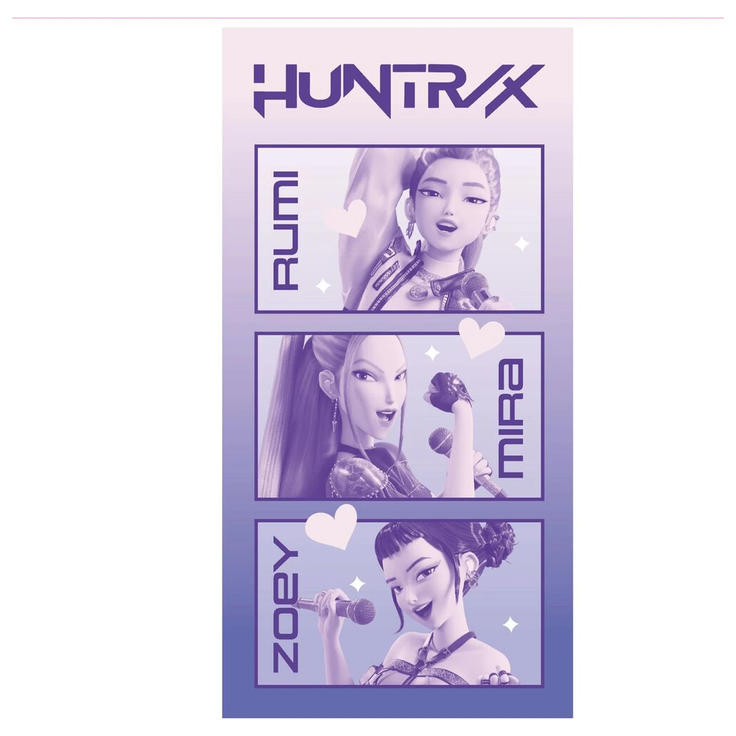 KPop Demon Hunters Huntrix brisača iz mikrovlaken fotografija izdelka