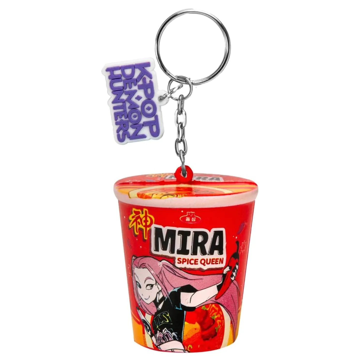 KPop Demon Hunters mehak obesek za ključe Mira Spice Queen Noodles fotografija izdelka