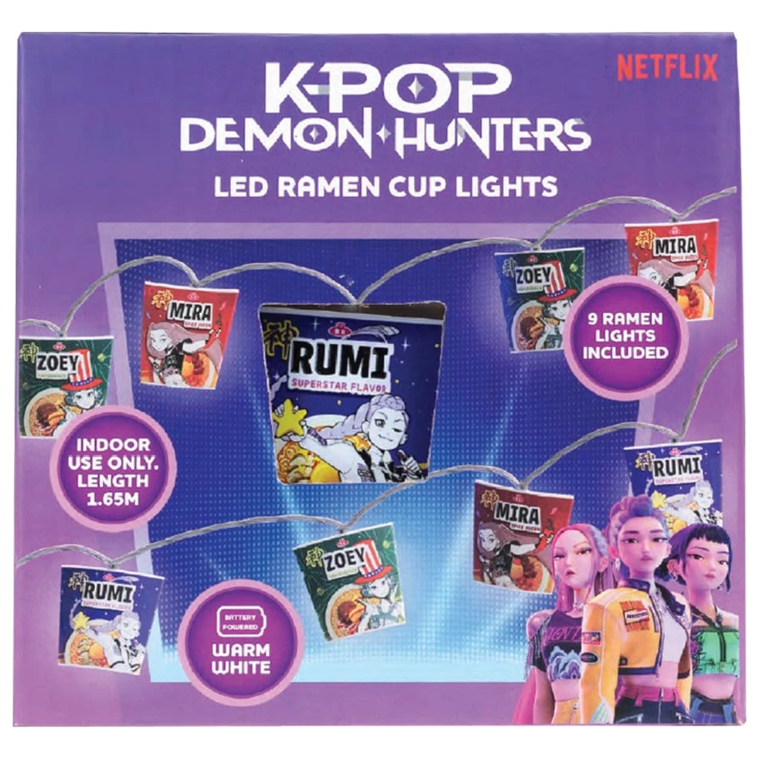 KPop Demon Hunters Luči na vrvici Ramen fotografija izdelka