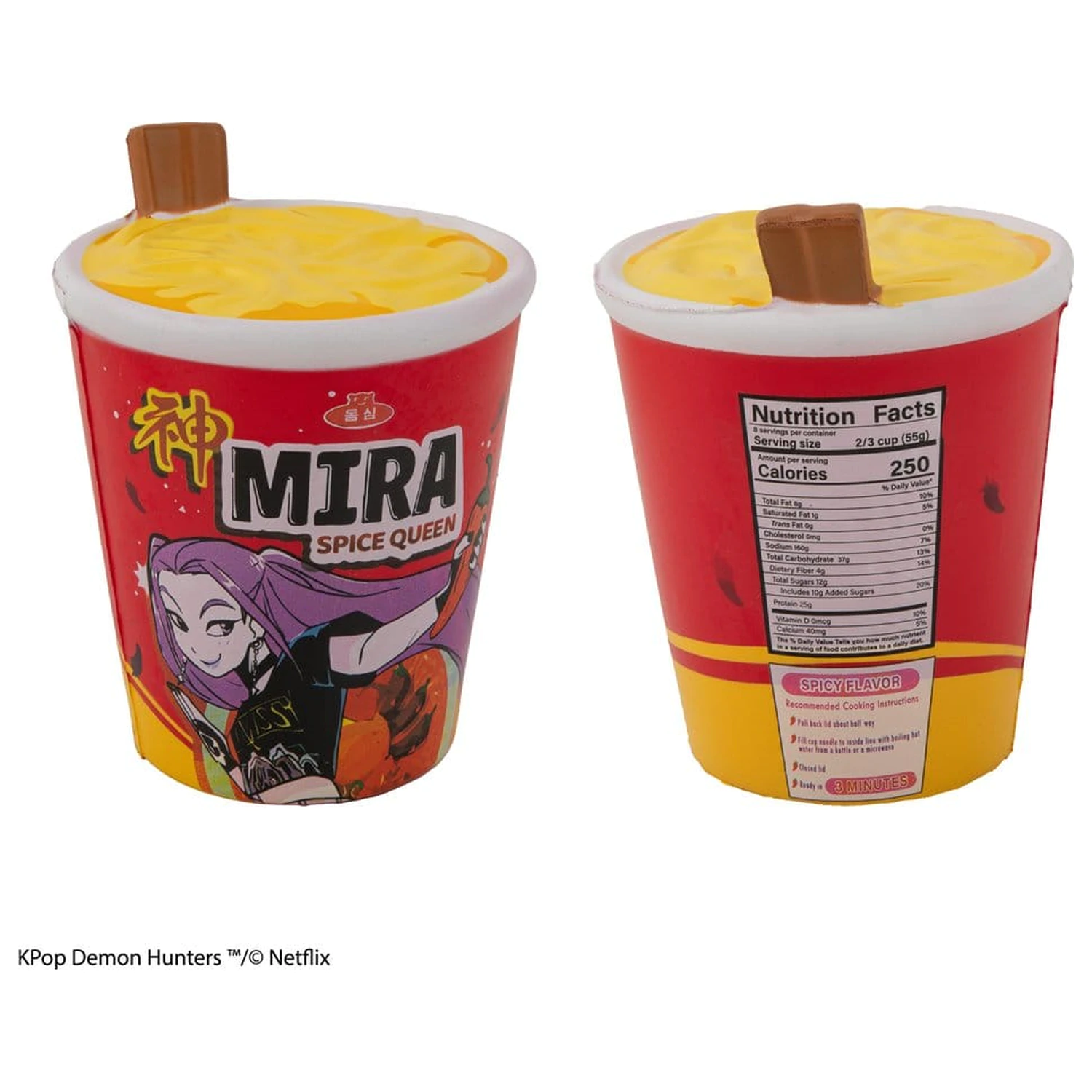 KPop Demon Hunters Gnječna protistresna figura Mira Spice Queen Noodles fotografija izdelka