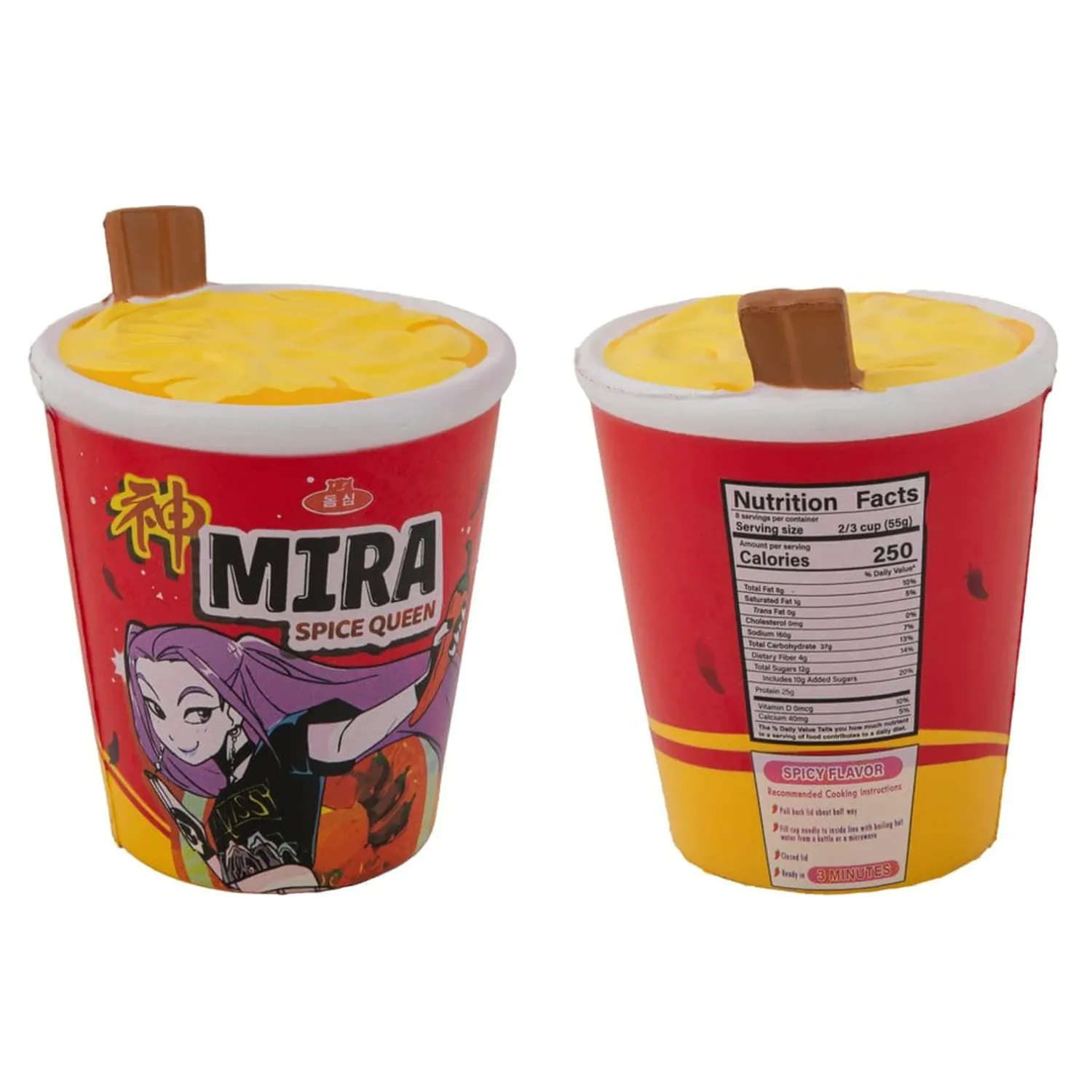 KPop Demon Hunters Gnječna protistresna figura Mira Spice Queen Noodles fotografija izdelka