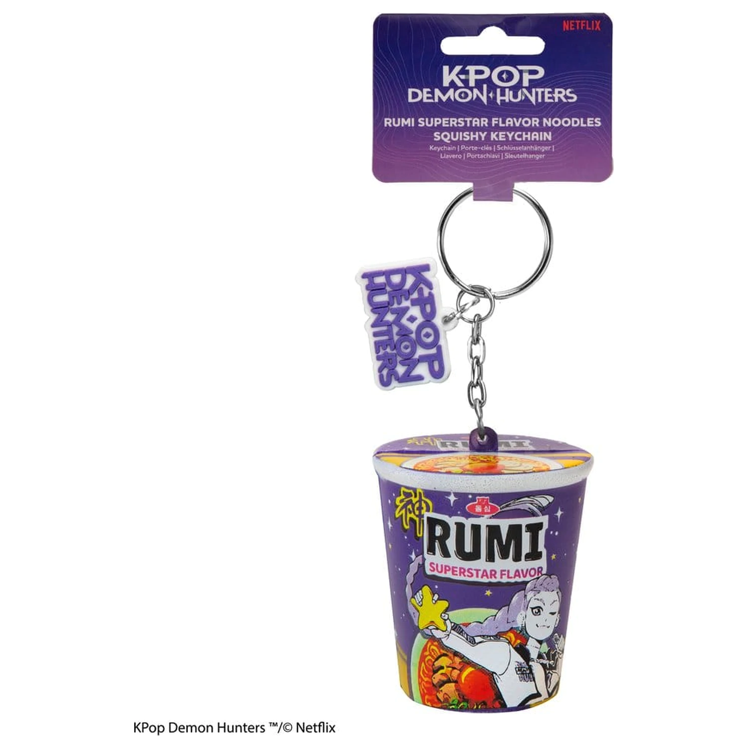 KPop Demon Hunters Squishy obesek za ključe Rumi Superstar Flavor Noodles fotografija izdelka