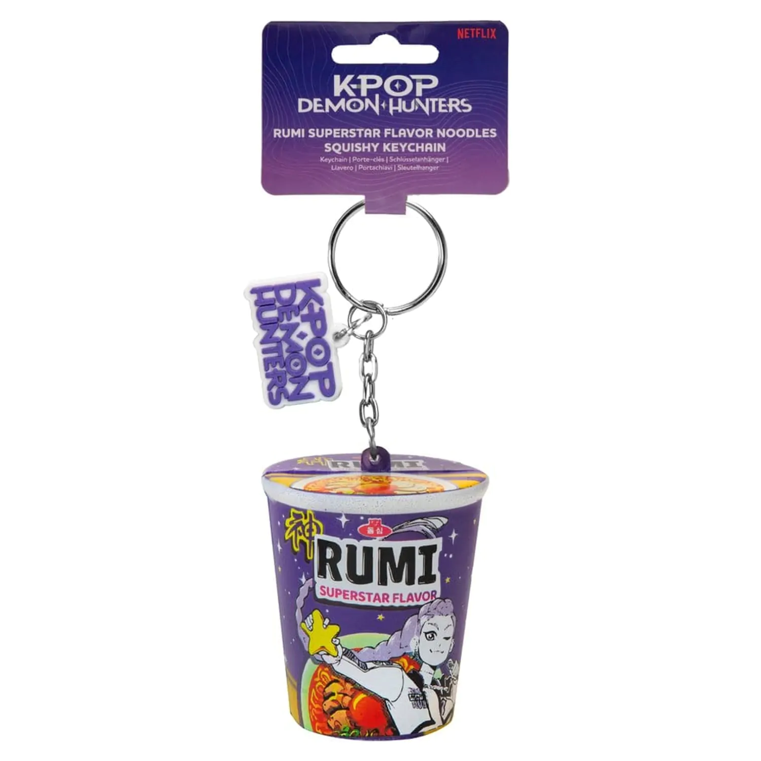 KPop Demon Hunters Squishy obesek za ključe Rumi Superstar Flavor Noodles fotografija izdelka