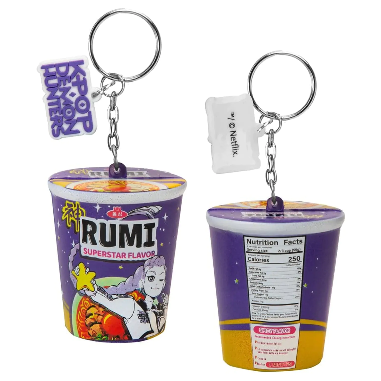 KPop Demon Hunters Squishy obesek za ključe Rumi Superstar Flavor Noodles fotografija izdelka