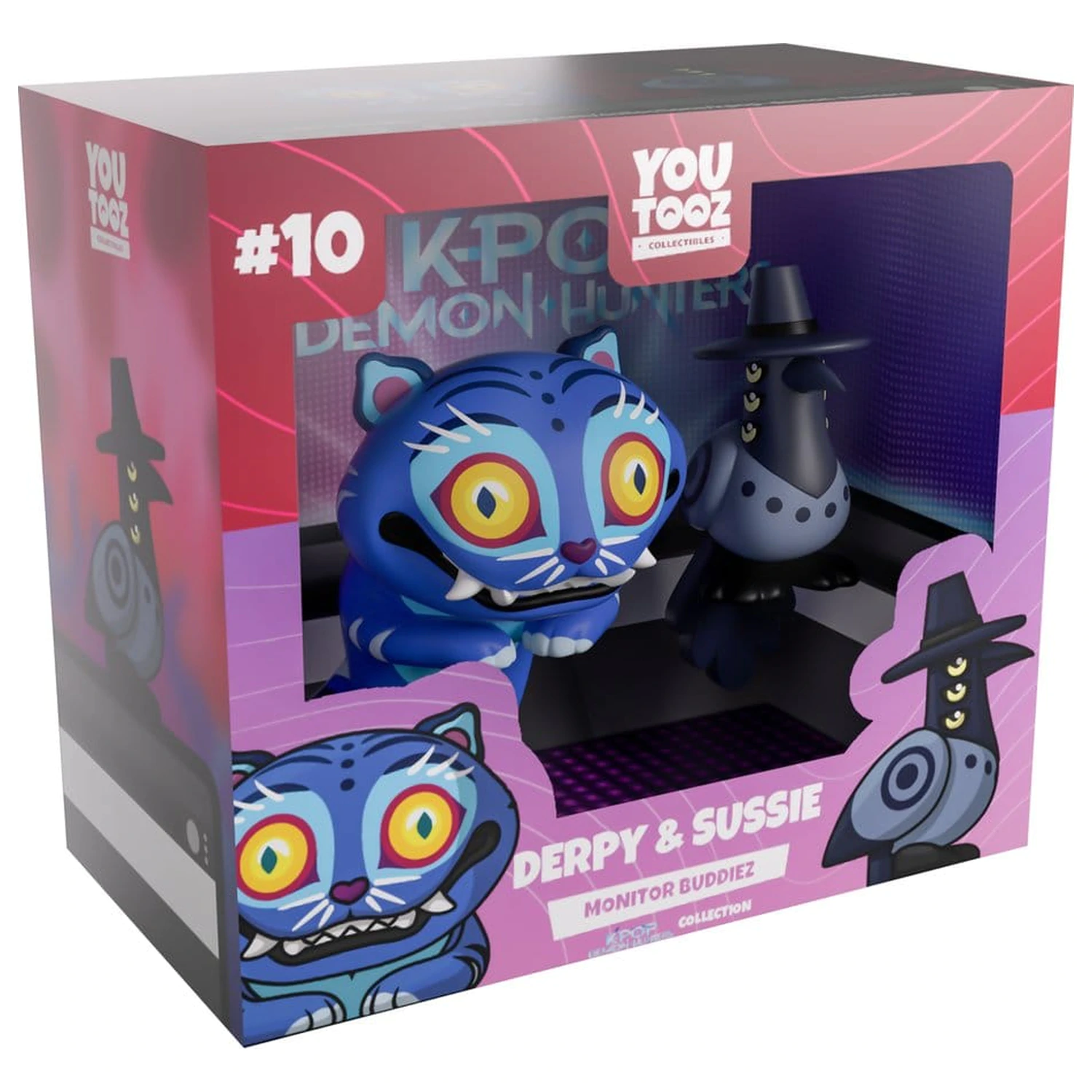 KPop Demon Hunters vinilne figure Derpy & Sussie Monitor Buddiez 6-8 cm fotografija izdelka
