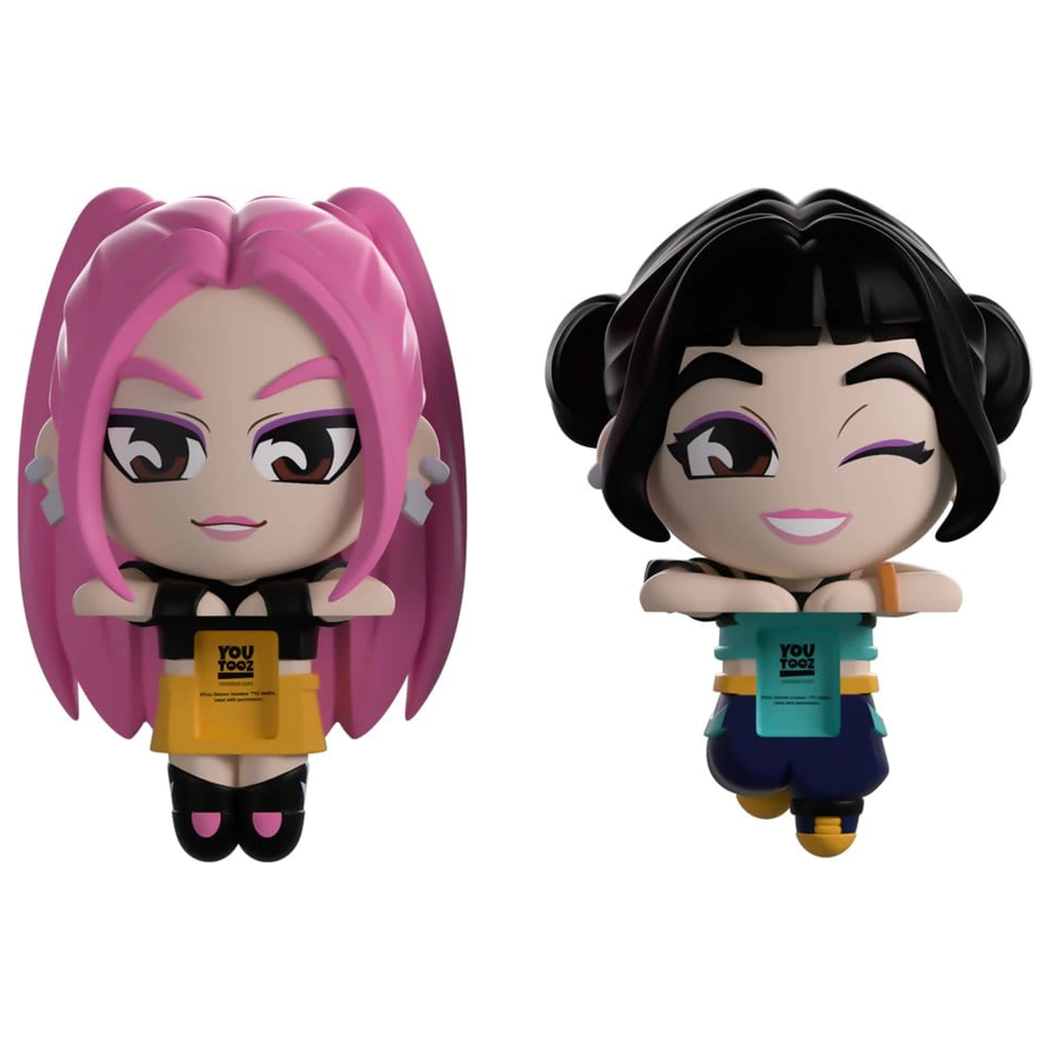 KPop Demon Hunters Vinilne Figurice Mira & Zoey Monitor Buddiez 6 cm fotografija izdelka