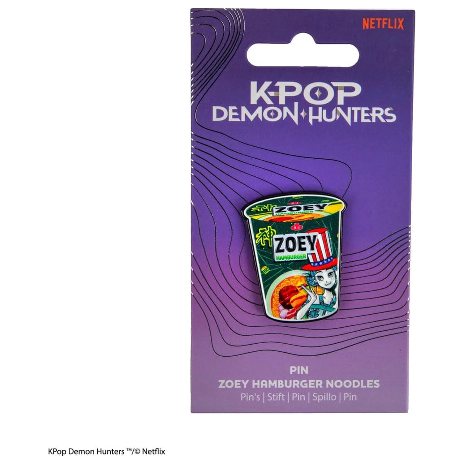 KPop Demon Hunters Pin Zoey Hamburger Rezanci fotografija izdelka