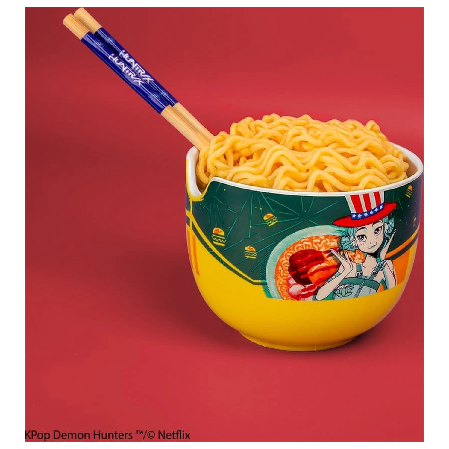 KPop Demon Hunters skleda za ramen s palčkami Zoey Hamburger fotografija izdelka
