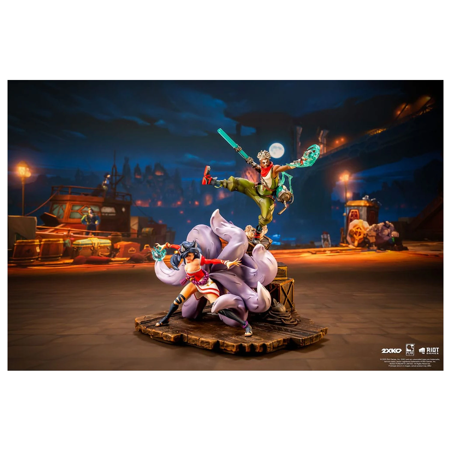 League of Legends Kip 1/10 2XKO Ekko & Ahri Diorama 30 cm fotografija izdelka