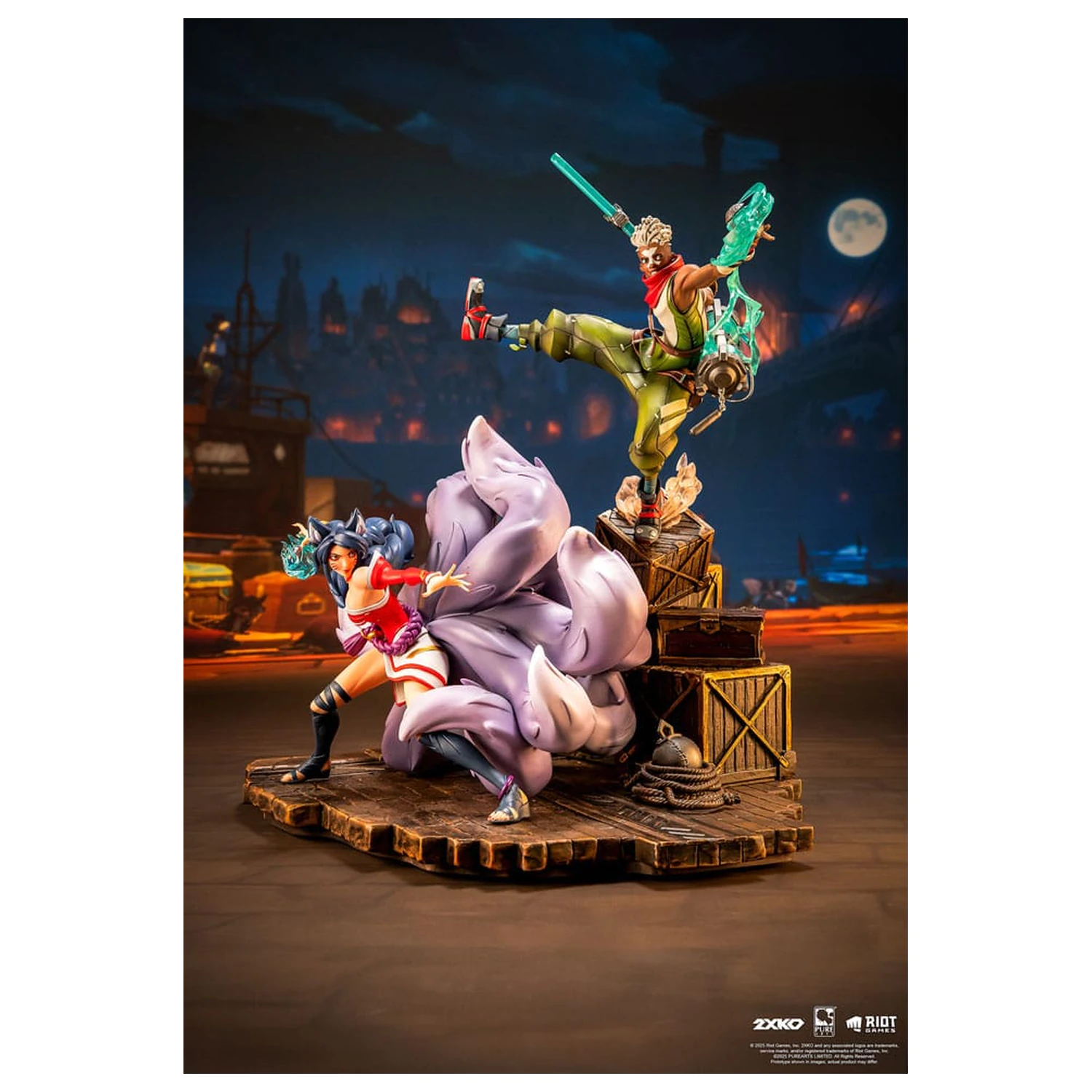 League of Legends Kip 1/10 2XKO Ekko & Ahri Diorama 30 cm fotografija izdelka