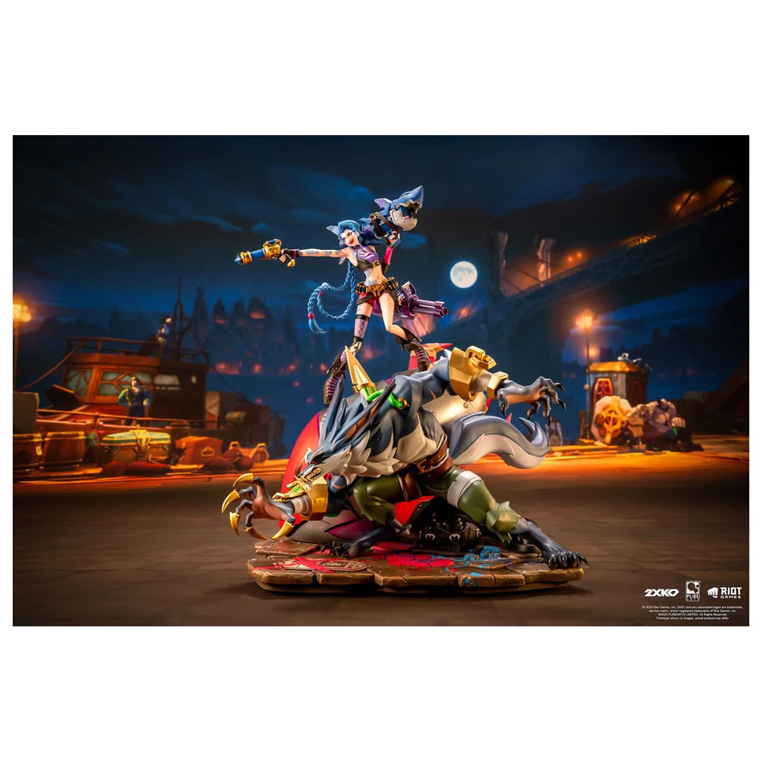 League of Legends kip 1/10 2XKO Jinx & Warwick diorama 37 centimetrov fotografija izdelka