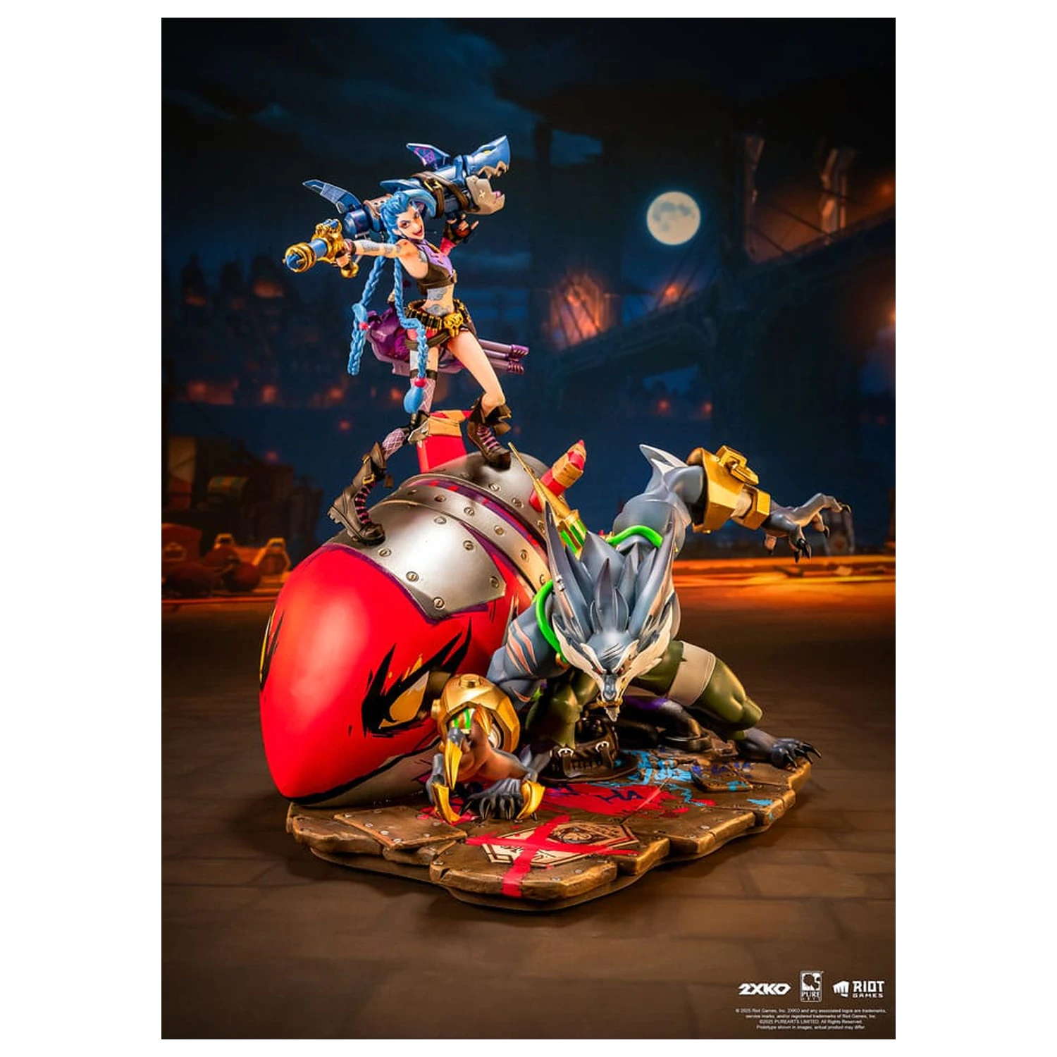 League of Legends kip 1/10 2XKO Jinx & Warwick diorama 37 centimetrov fotografija izdelka