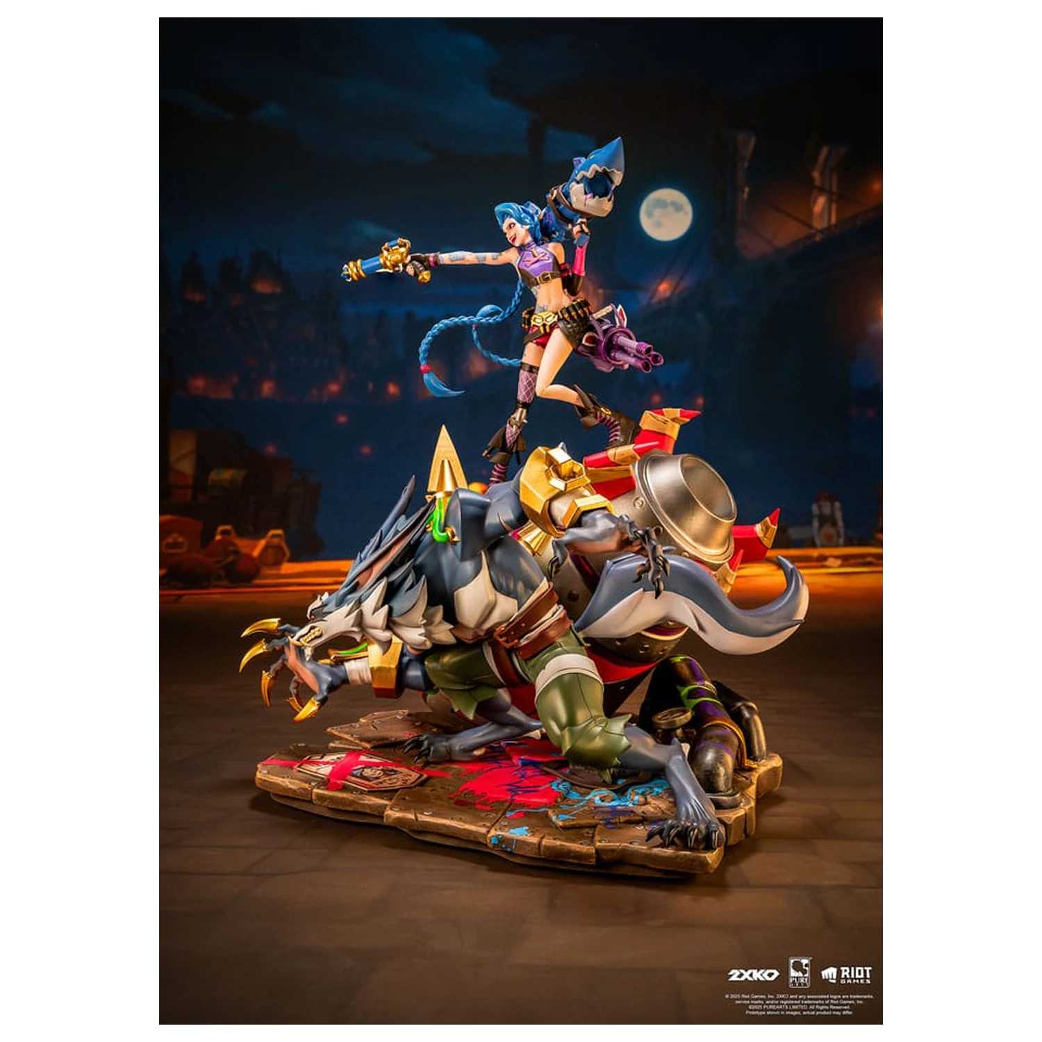 League of Legends kip 1/10 2XKO Jinx & Warwick diorama 37 centimetrov fotografija izdelka