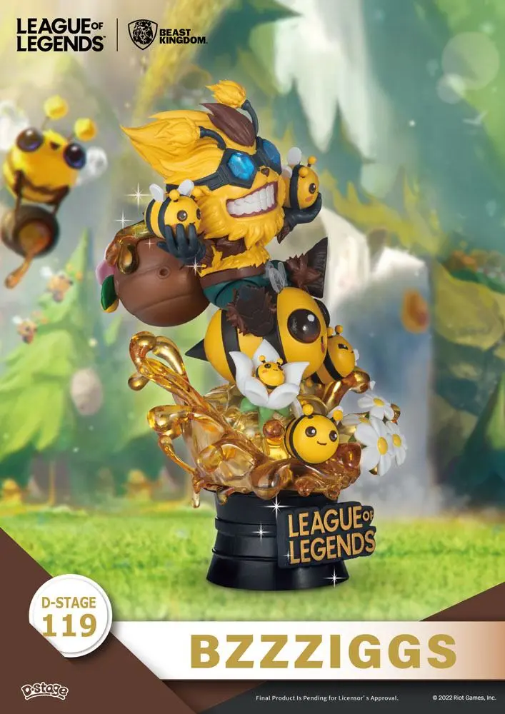 League of Legends D-Stage PVC Diorama Set Beemo & BZZZiggs 15 cm fotografija izdelka