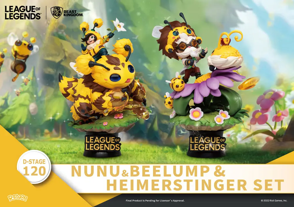 League of Legends D-Stage PVC Diorama Set Nunu &amp; Beelump &amp; Heimerstinger 16 cmLeague of Legends D-Stage PVC Diorama Set Nunu &amp; Beelump &amp; Heimerstinger 16 cm fotografija izdelka