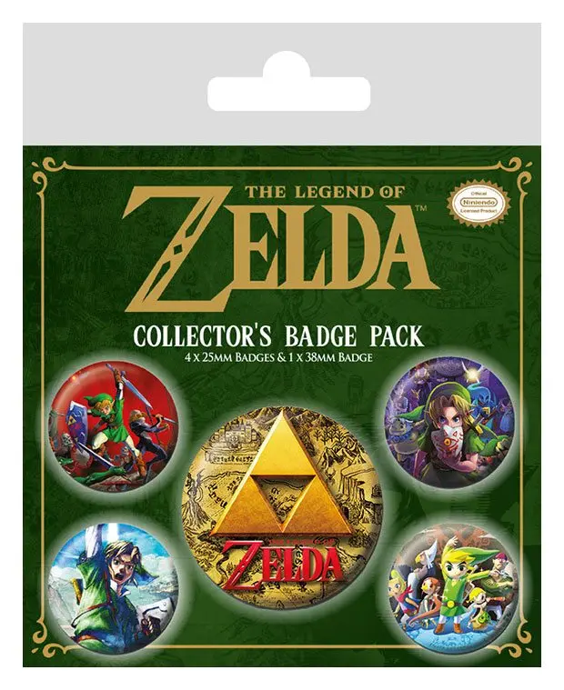 Legend of Zelda priponke z žebljičkom, 5-Pack Classics fotografija izdelka