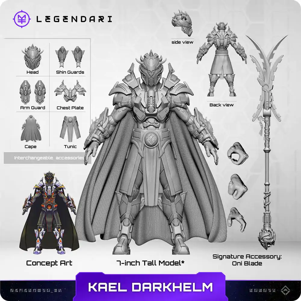 Legendarna akcijska figura 1/10 Kael Darkhelm 18 cm fotografija izdelka