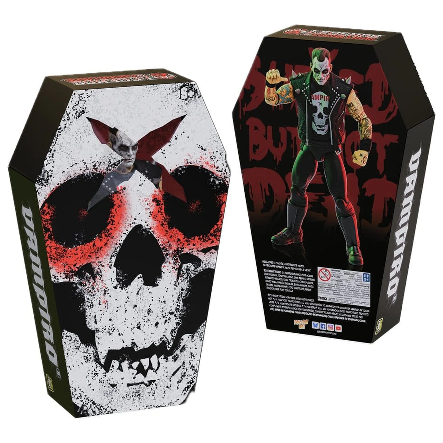 Legends of Lucha Libre Fanaticos akcijska figura Vampiro Coffin Box Resurrected 15 cm fotografija izdelka