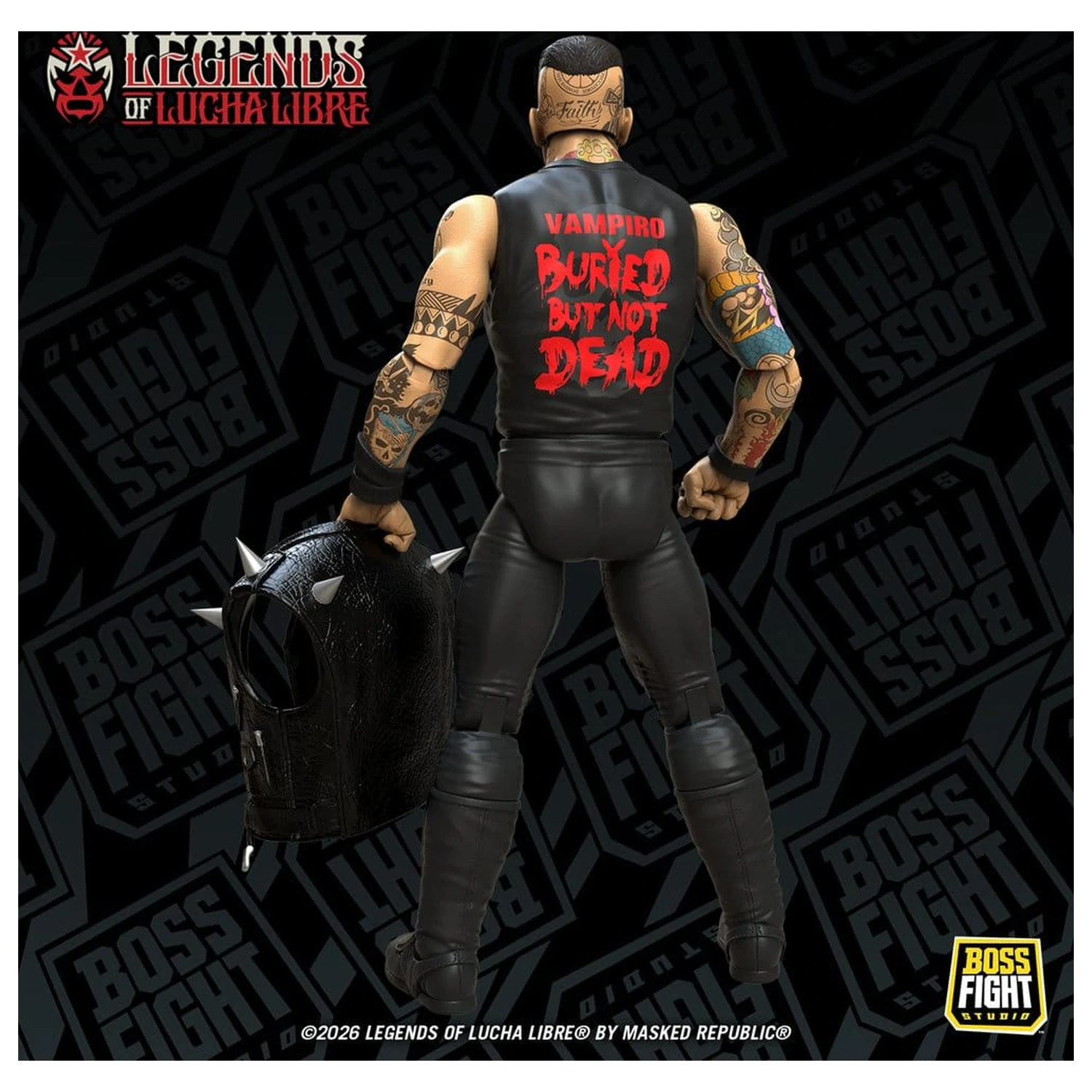 Legends of Lucha Libre Fanaticos akcijska figura Vampiro Coffin Box Resurrected 15 cm fotografija izdelka