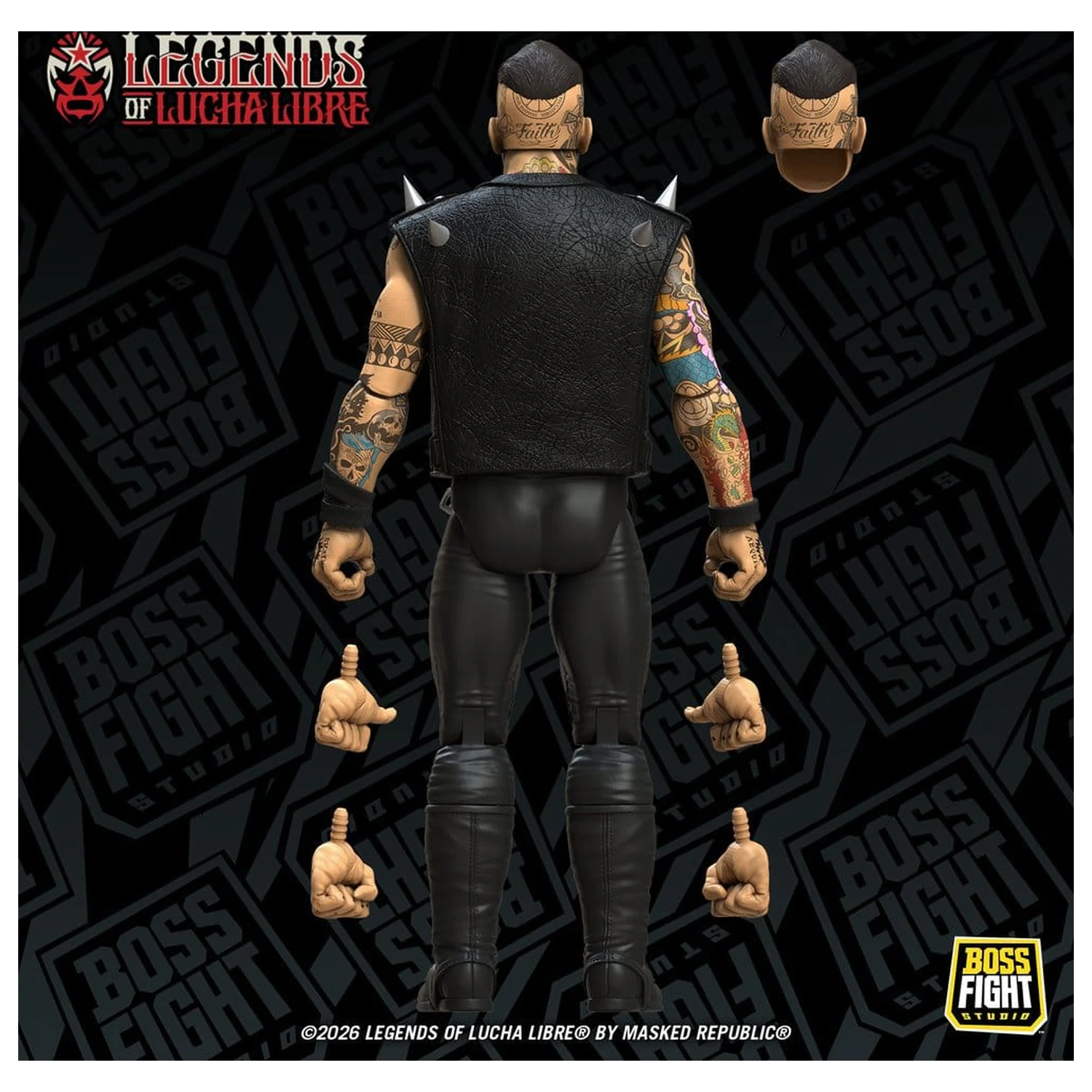Legends of Lucha Libre Fanaticos akcijska figura Vampiro Coffin Box Resurrected 15 cm fotografija izdelka