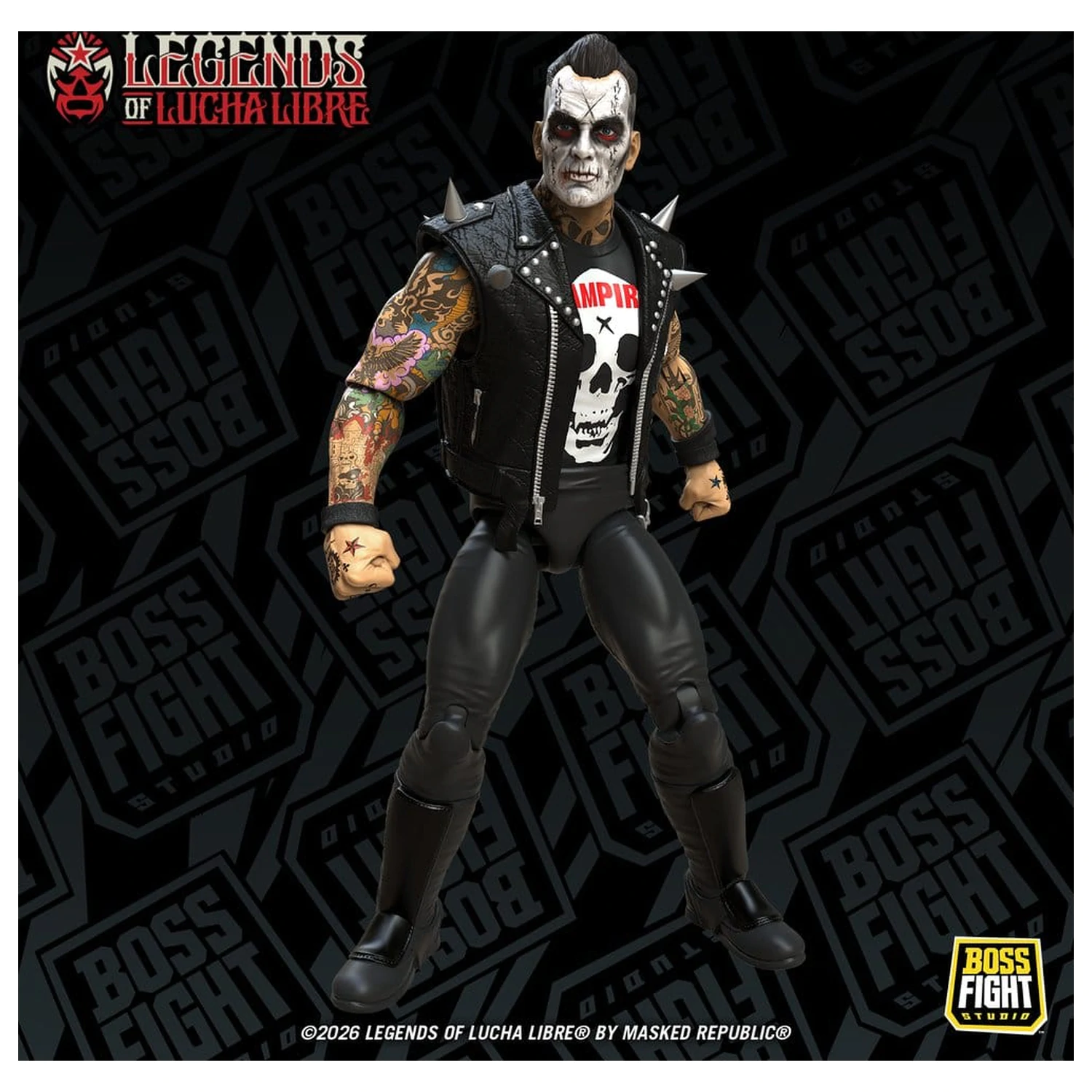 Legends of Lucha Libre Fanaticos akcijska figura Vampiro Coffin Box Resurrected 15 cm fotografija izdelka