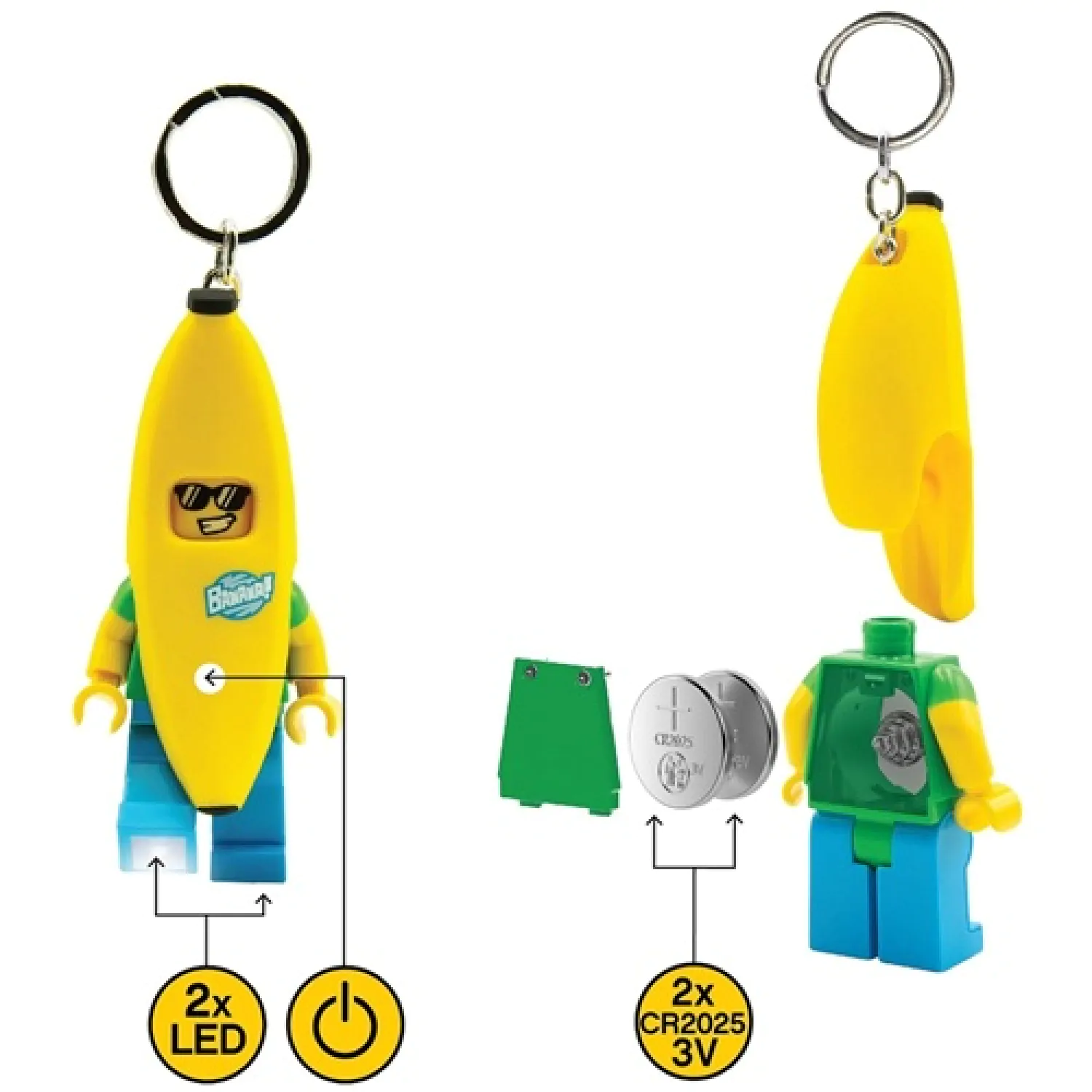 LEGO Classic Svetleča obesek za ključe Banana 8 cm fotografija izdelka