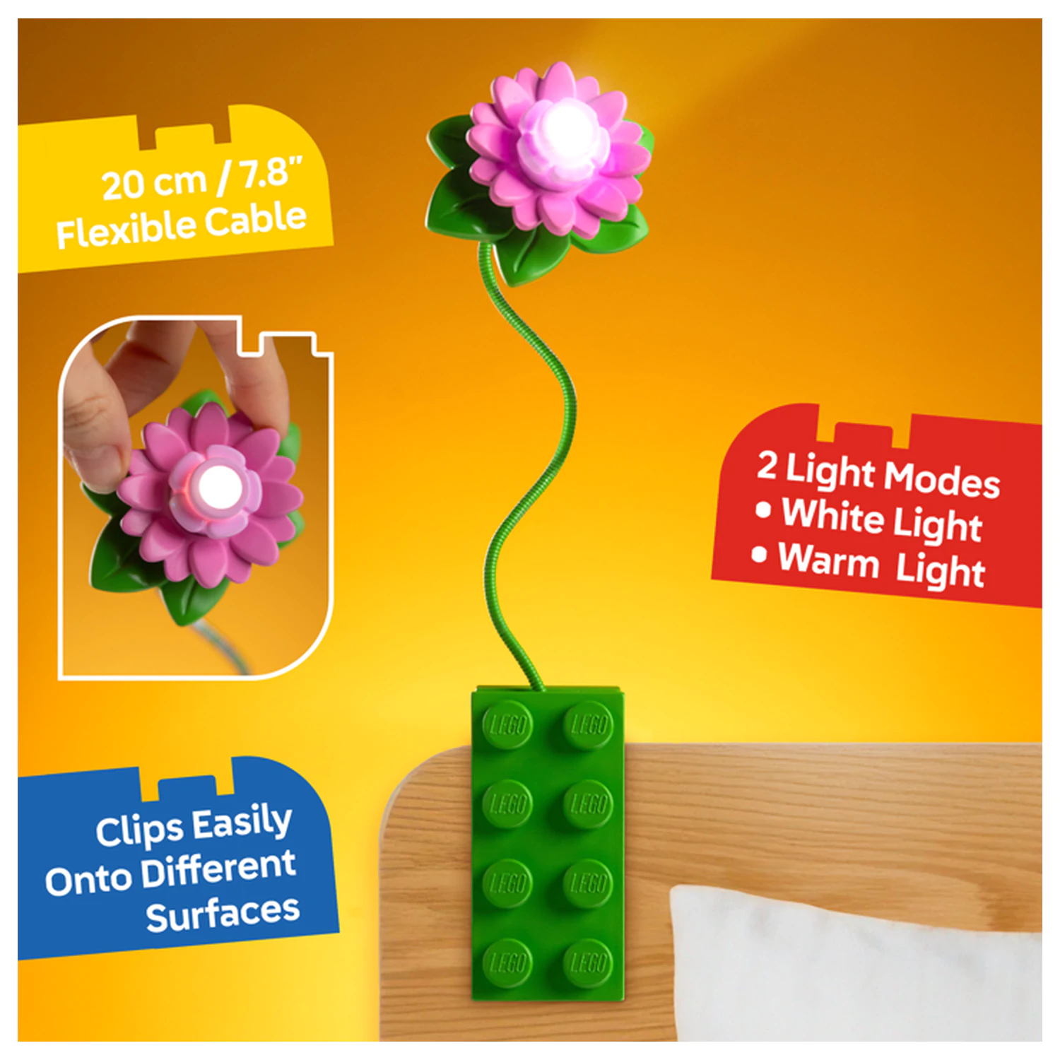 LEGO Knjižna lučka s cvetjem 20cm fotografija izdelka