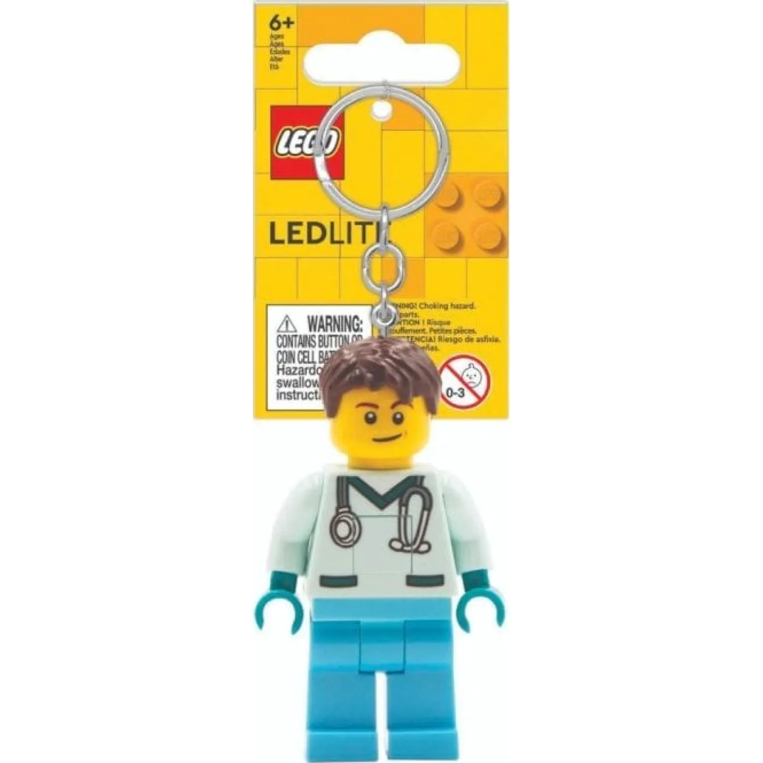 LEGO Minifigures Svetleča obesek za ključe Zdravnik 8 cm fotografija izdelka