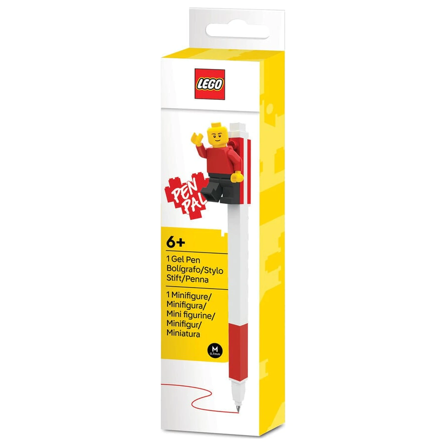 Lego rdeč gel kemični svinčnik z minifiguro fotografija izdelka