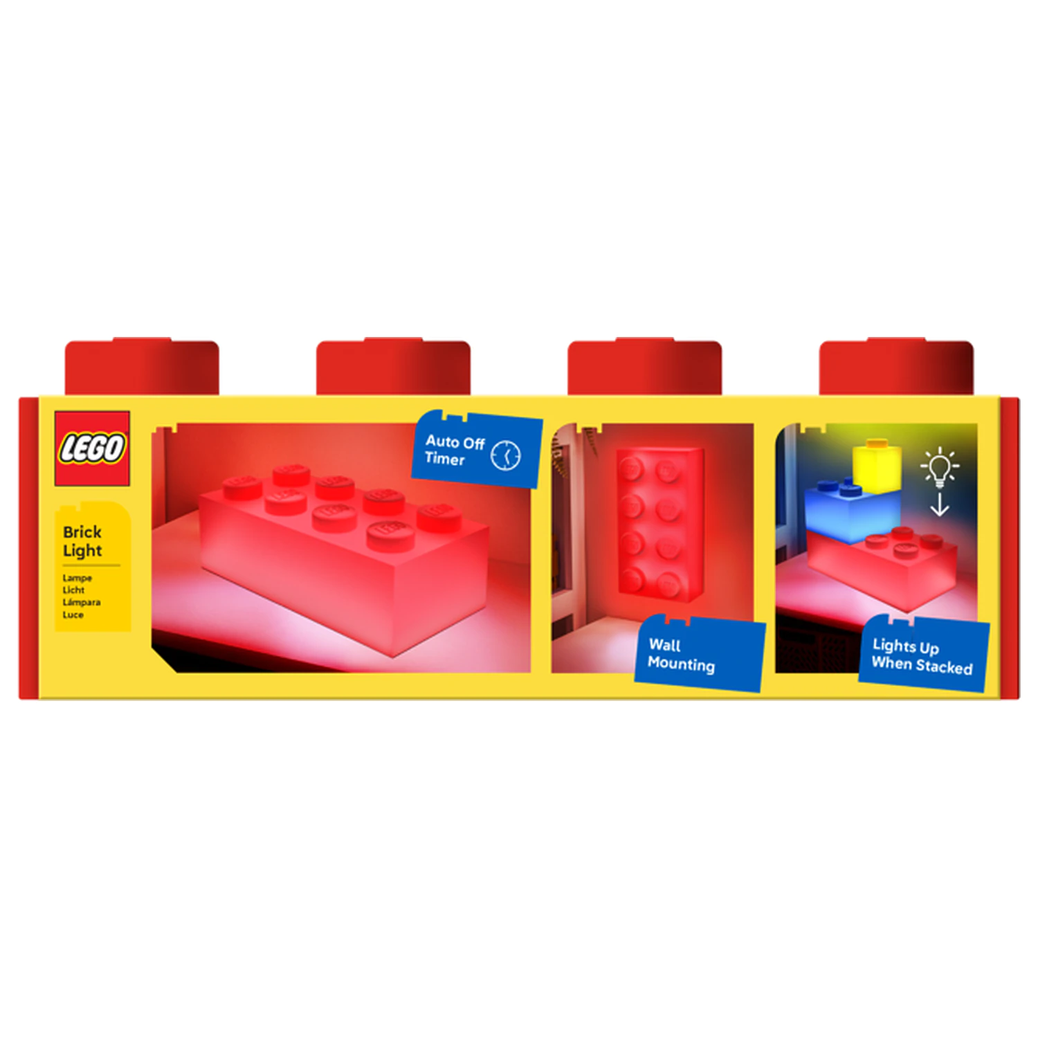 LEGO rdeča kocka 4x2 Svetla 31x15cm fotografija izdelka