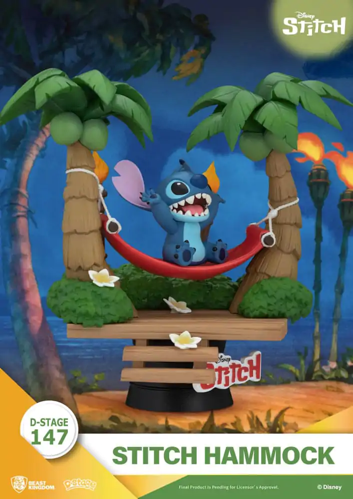 Lilo & Stitch D-Stage PVC Diorama Stitch viseča mreža 13 cm fotografija izdelka