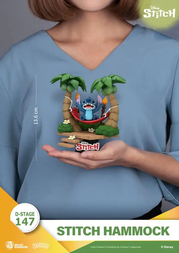 Lilo & Stitch D-Stage PVC Diorama Stitch viseča mreža 13 cm fotografija izdelka