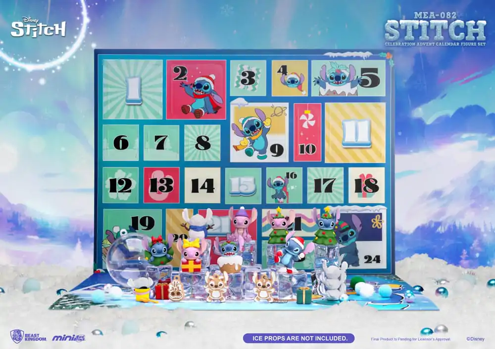 Lilo & Stitch Mini Egg Attack Advent Calendar Stitch celebration Figure Set (Cookie) 10 cm - Set figuric za praznovanje fotografija izdelka