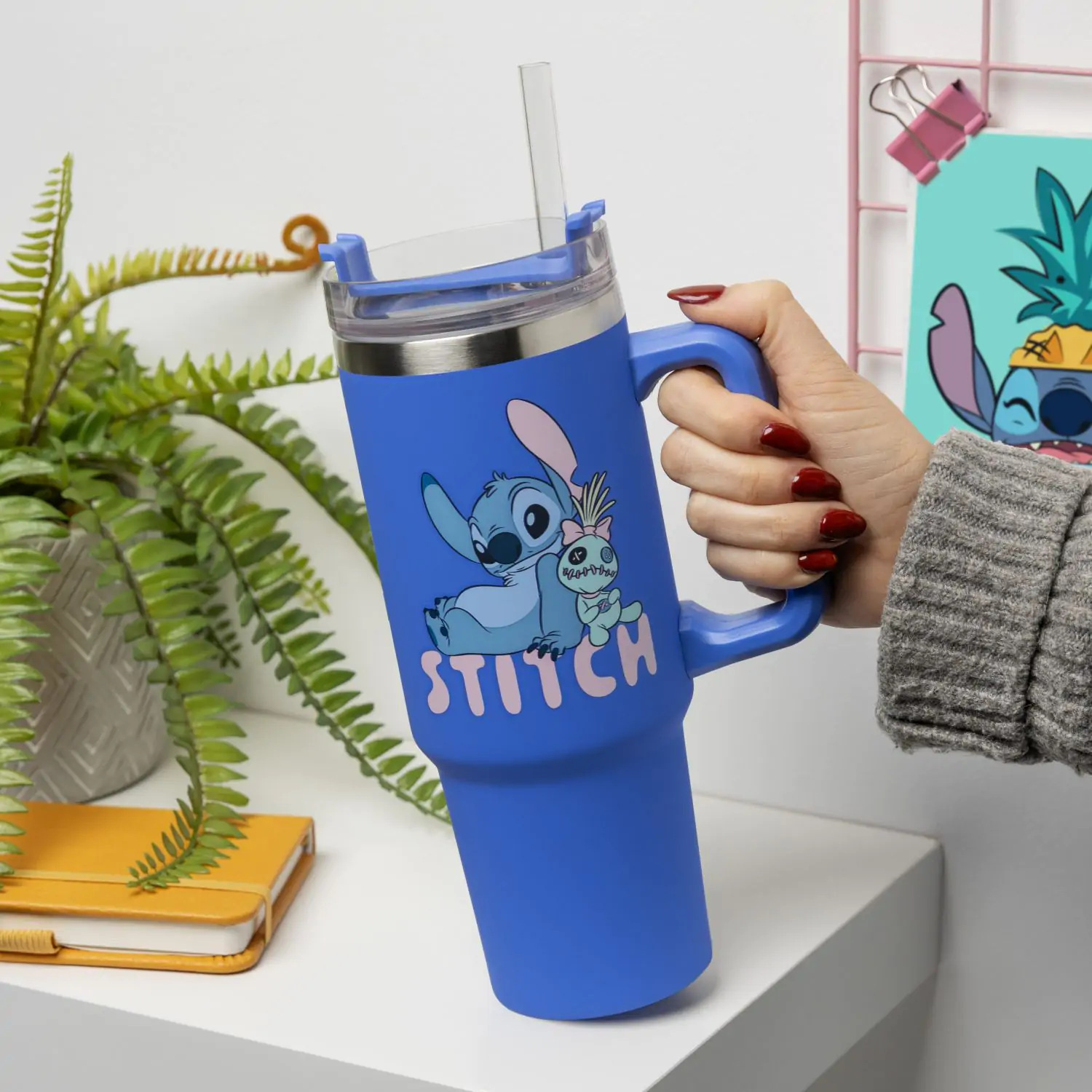 Lilo & Stitch večnamenski potovalni lonček Stitch Blue fotografija izdelka