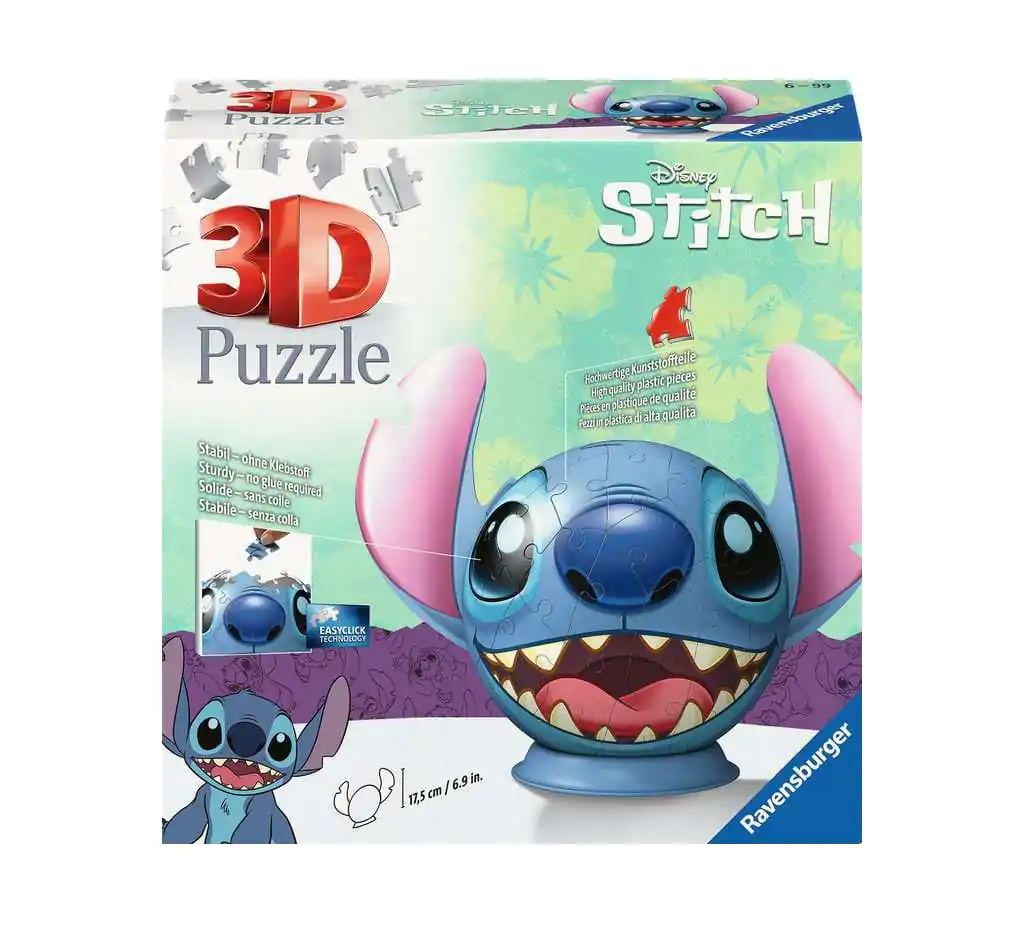 Lilo & Stitch 3D sestavljanka žoga z ušesi Stitch (72 kosov) fotografija izdelka