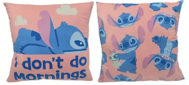 Lilo & Stitch Blazina Stitch I don't do mornings 40 cm fotografija izdelka