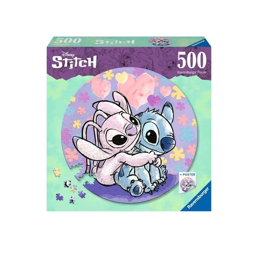 Lilo & Stitch okrogla sestavljanka Stitch (500 kosov) fotografija izdelka