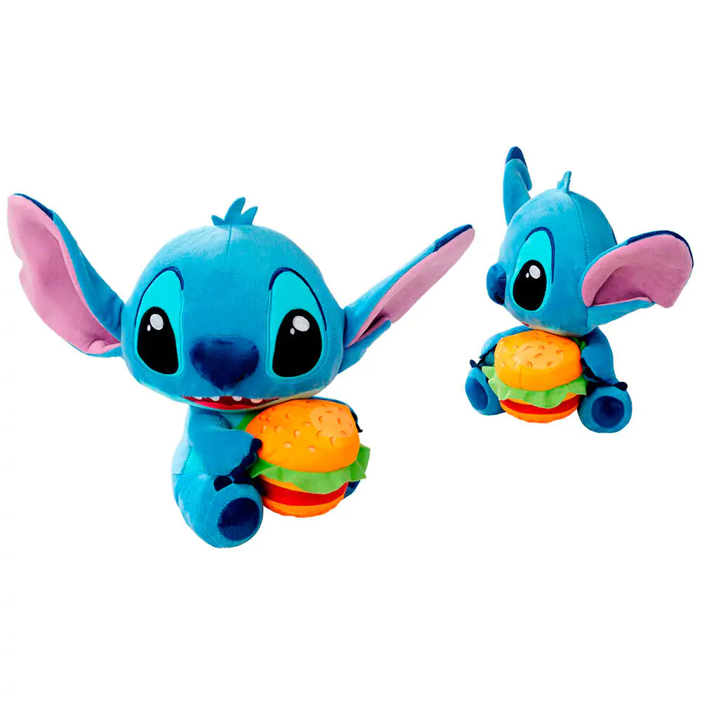 Lilo & Stitch Plišasta Figurica Stitch s Hamburgerjem 25 cm fotografija izdelka