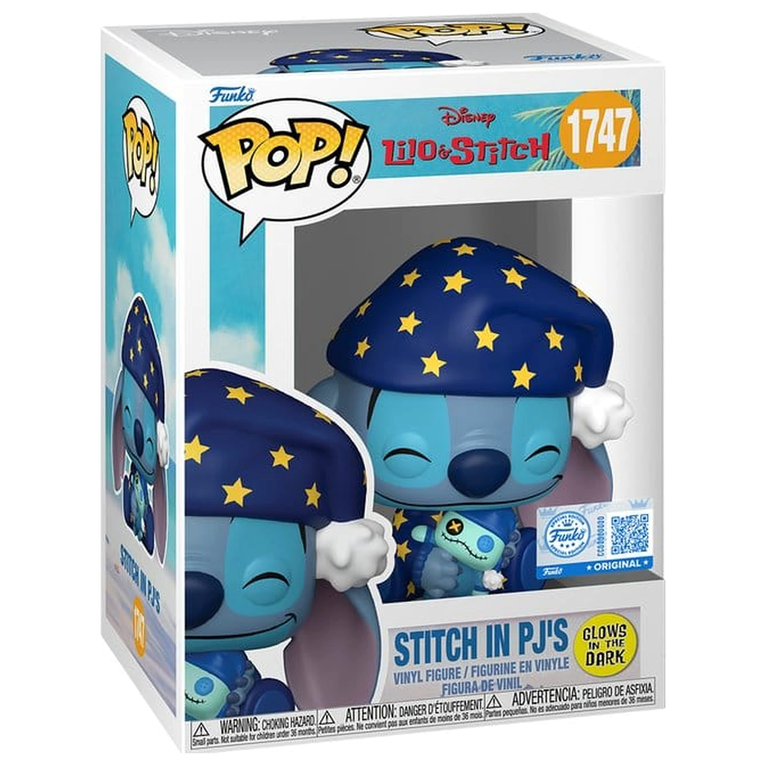 Lilo & Stitch Funko POP! Vinyl figurica Stitch Starry PJs (GW) 9 cm fotografija izdelka