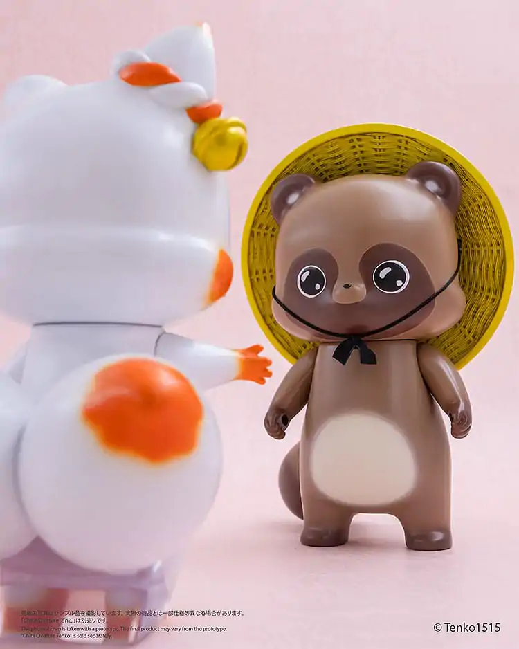 Figurica iz vinila Mala lisica z dvema repoma Chibi Creature Ponkichi 15 cm fotografija izdelka