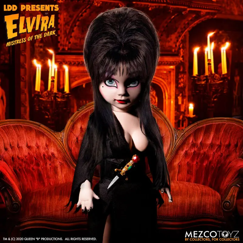 Elvira Mistress of the Dark Living Dead Dolls lutka Elvira 25 cm fotografija izdelka