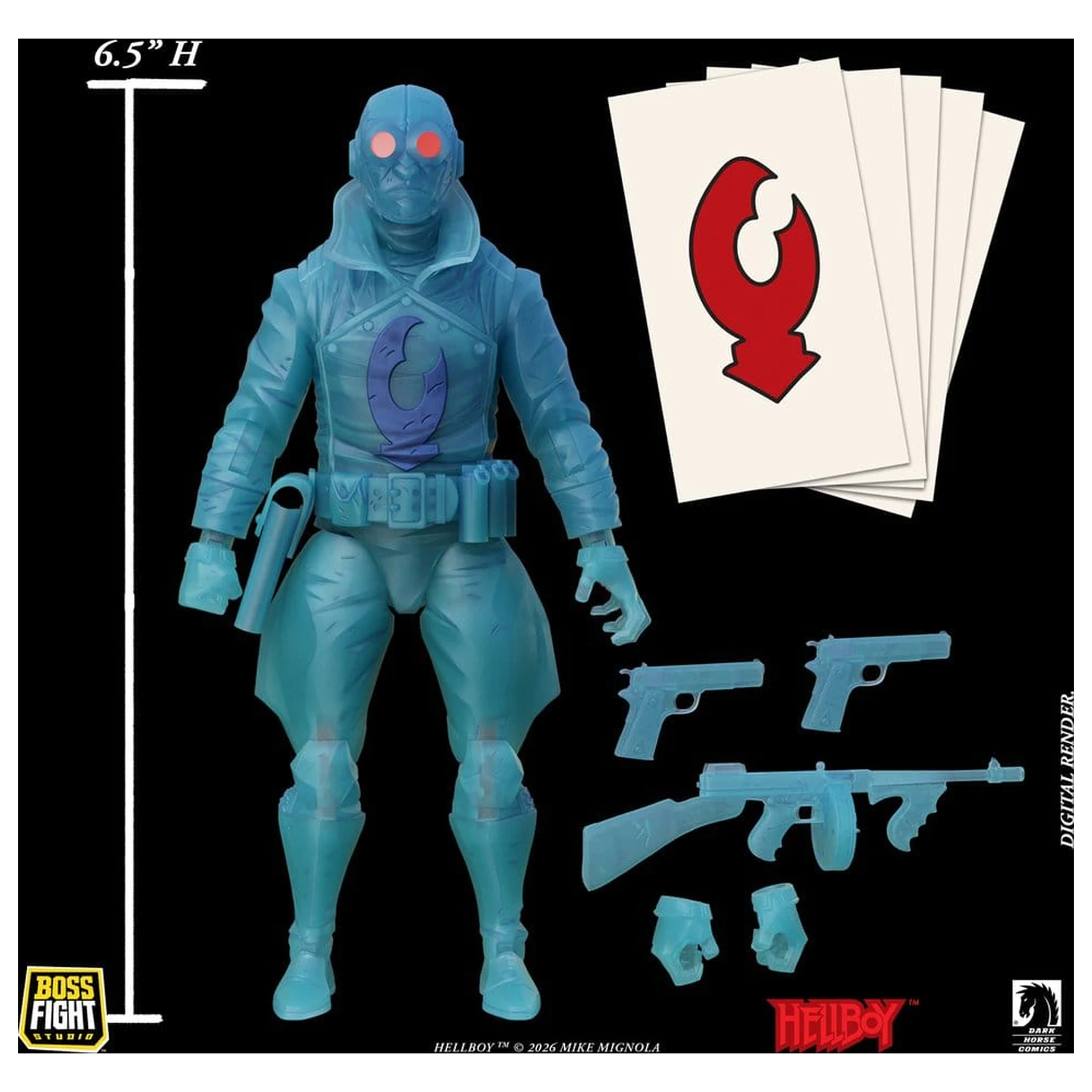 Lobster Johnson 1/12 akcijska figura The Ghost of Lobster Johnson (Limited Edition) 17 cm fotografija izdelka