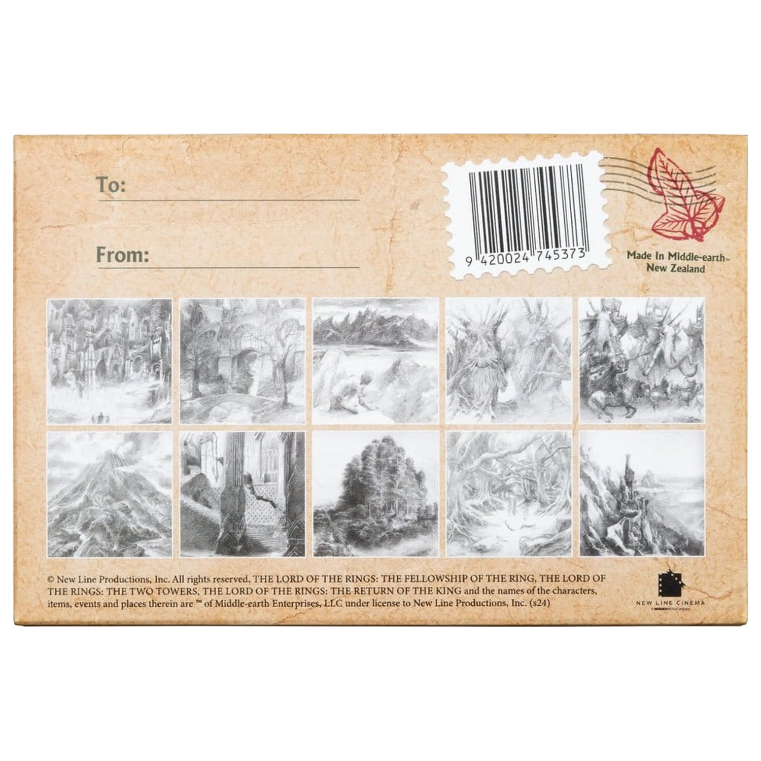 Lord of the Rings Razglednice Set Concept Art by Alan Lee: The Lord of the Rings 15 x 12 cm fotografija izdelka