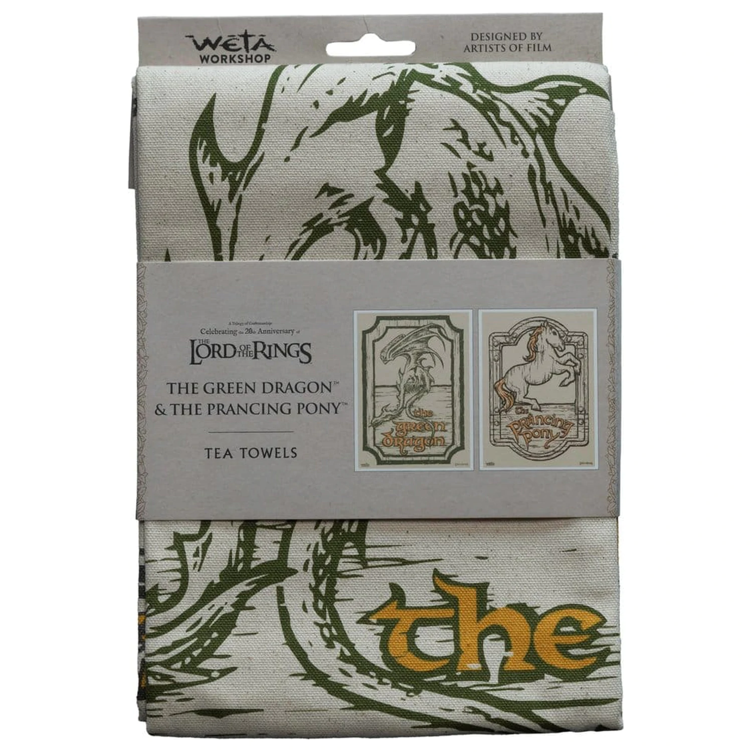 Lord of the Rings kuhinjska krpa 2-paket Green Dragon & Prancing Pony 69 cm fotografija izdelka