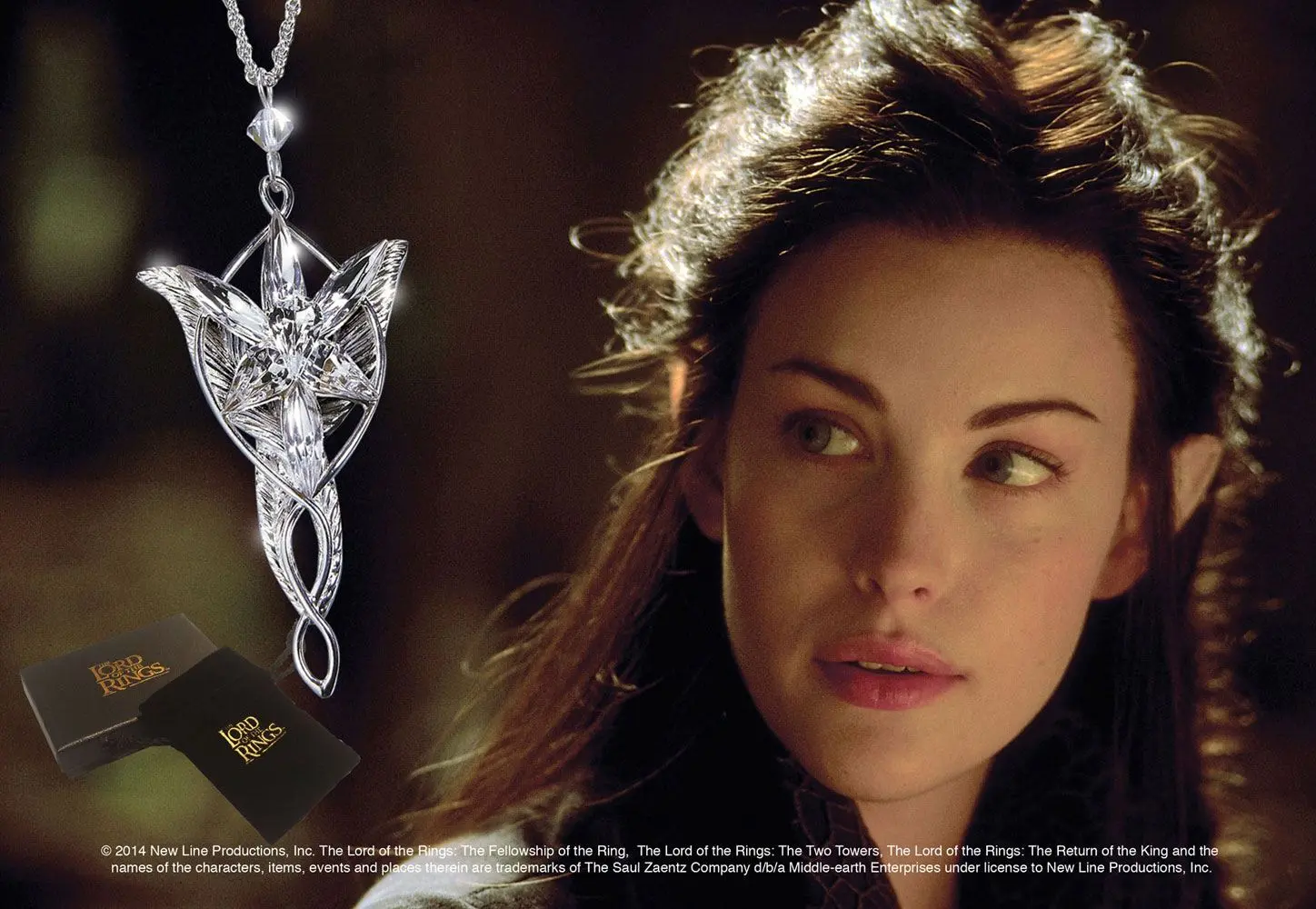 Lord of the Rings obesek Arwen´s Evenstar (posrebreno) fotografija izdelka